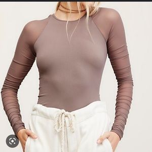 Free People Scrunch Sleeve Seamless Top